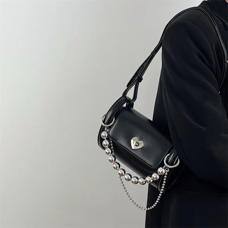 High-end Love Chain Cylinder Shoulder Bag for Women