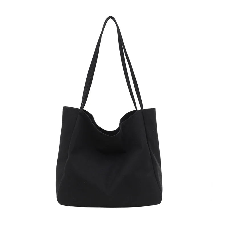 Large Capacity Canvas Shoulder Bag Double-sided Handbag