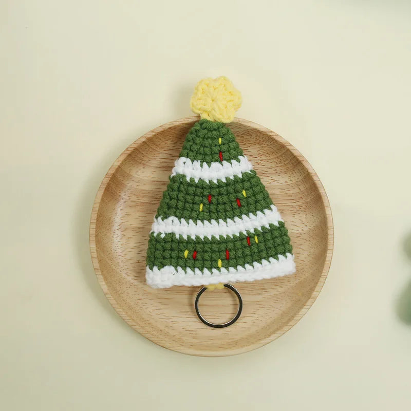 Hand-woven Santa Knitting Key Bag - Christmas Gift