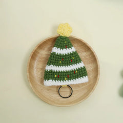 Hand-woven Santa Knitting Key Bag - Christmas Gift