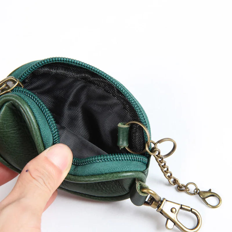Men Leather Key Wallets Zipper Car Key Wallet Multifuctional Key Case