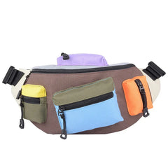 Multi-pocket Nylon Chest Bag Outdoor Sport Shoulder Sling Backpack