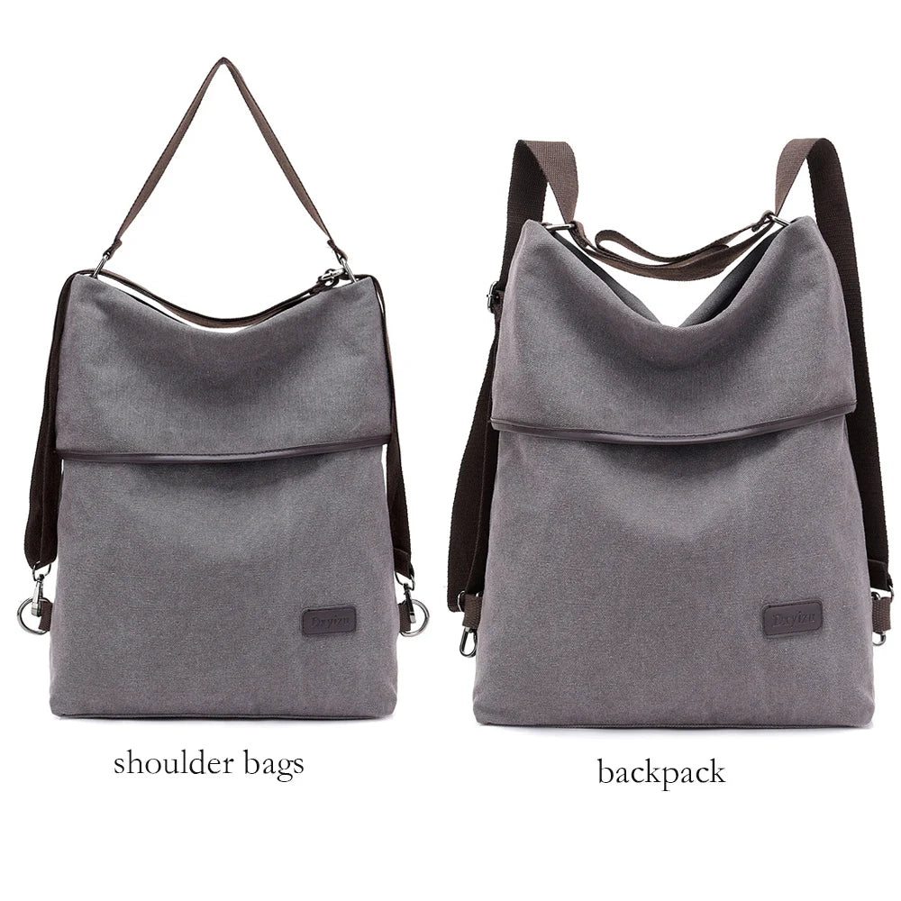 Canvas Backpack for Women Travel School Bag Mochilas