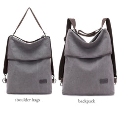 Canvas Backpack for Women Travel School Bag Mochilas