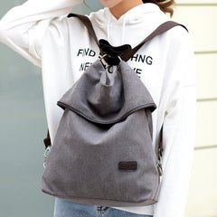 Canvas Backpack for Women Travel School Bag Mochilas
