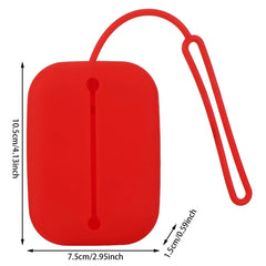 Silicone Key Case with Drawstring Keychain