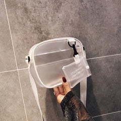 Clear Jelly Bag Transparent Messenger Bag Women's Shoulder Bag