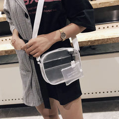Clear Jelly Bag Transparent Messenger Bag Women's Shoulder Bag