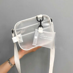 Clear Jelly Bag Transparent Messenger Bag Women's Shoulder Bag