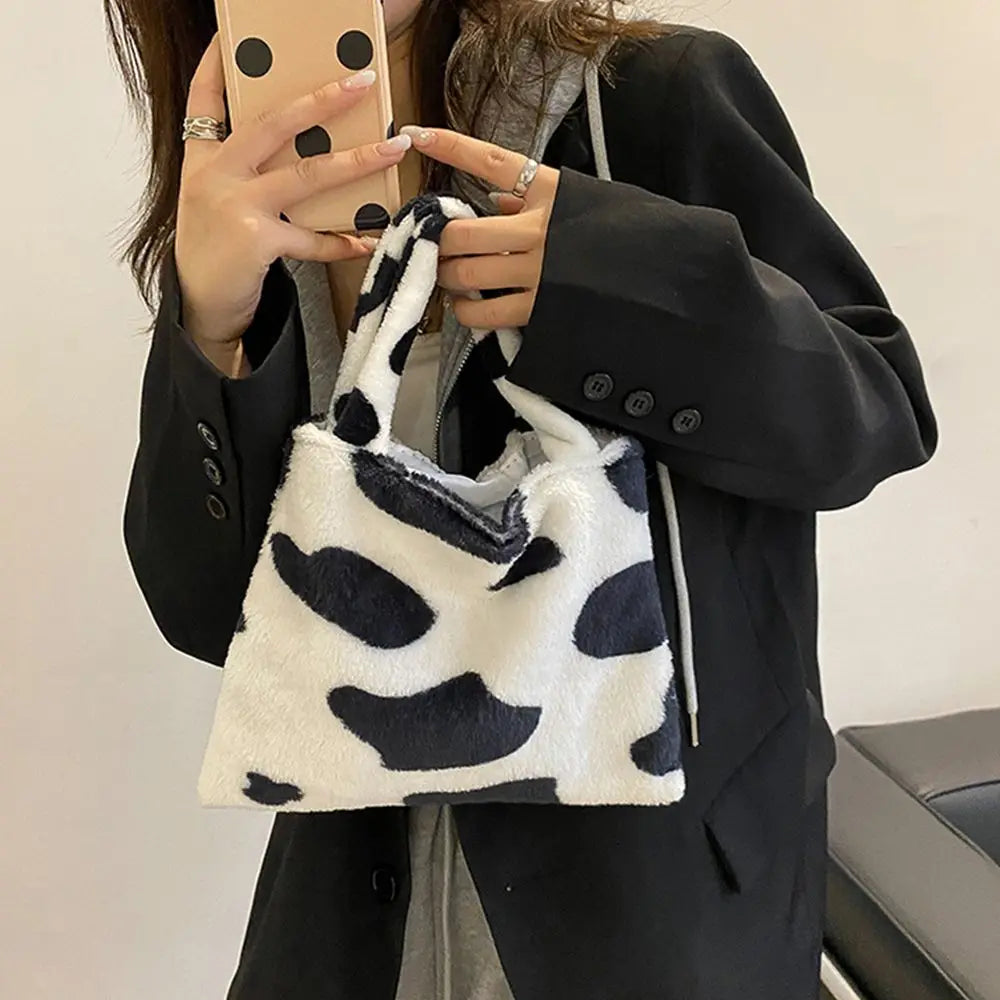 Soft Plush Furry Fluffy Totes for Women