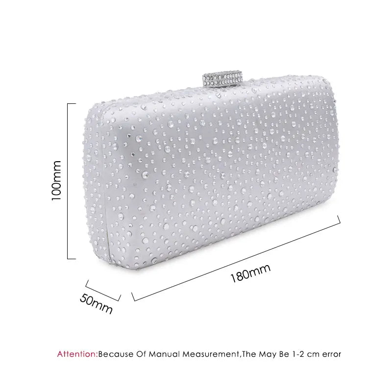 Pink Crystal Diamond Evening Purse Minaudiere Clutch Bag