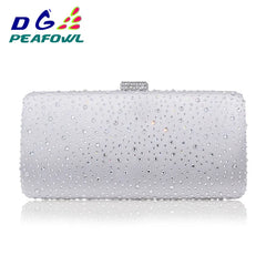 Pink Crystal Diamond Evening Purse Minaudiere Clutch Bag
