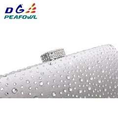 Pink Crystal Diamond Evening Purse Minaudiere Clutch Bag