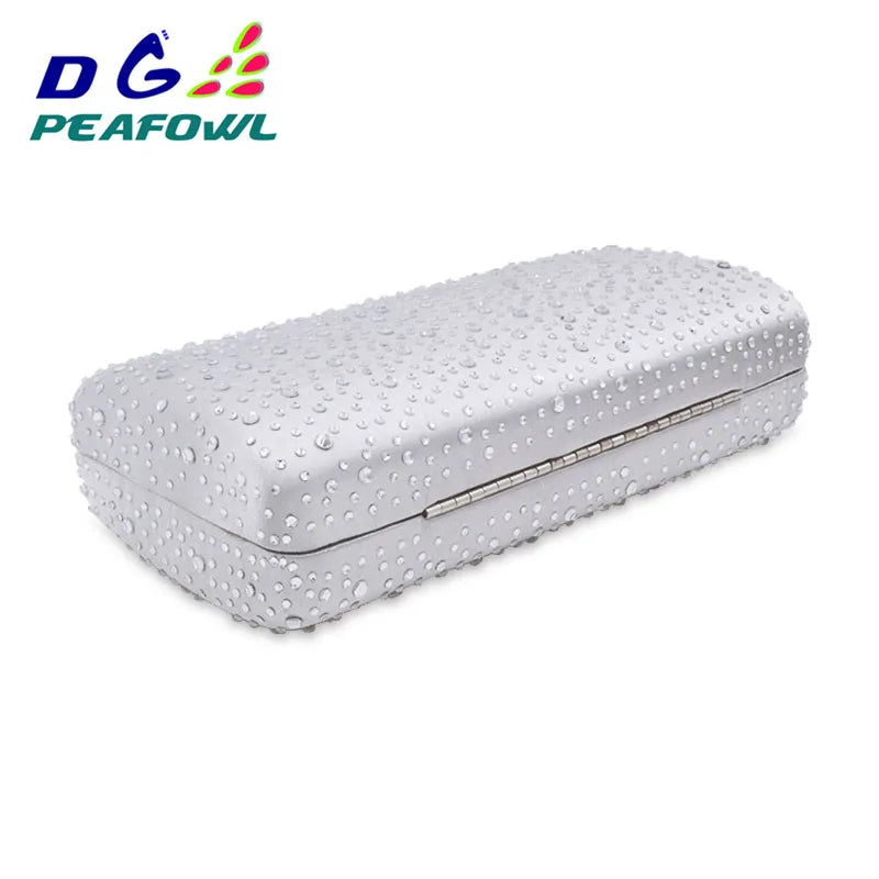 Pink Crystal Diamond Evening Purse Minaudiere Clutch Bag