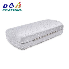 Pink Crystal Diamond Evening Purse Minaudiere Clutch Bag