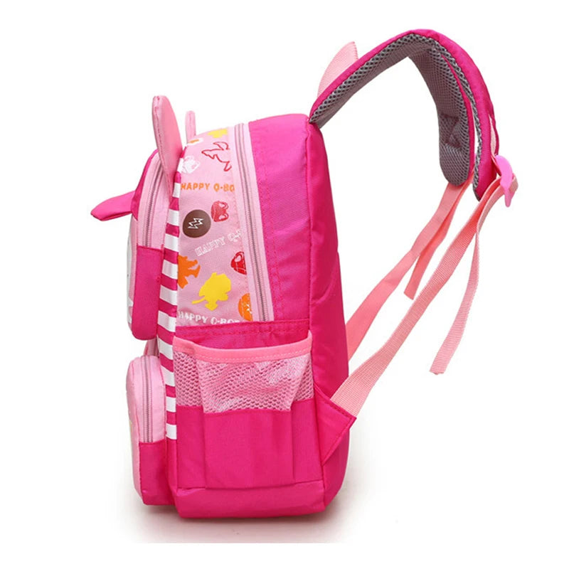 3D Rabbit School Backpack for Girls and Boys