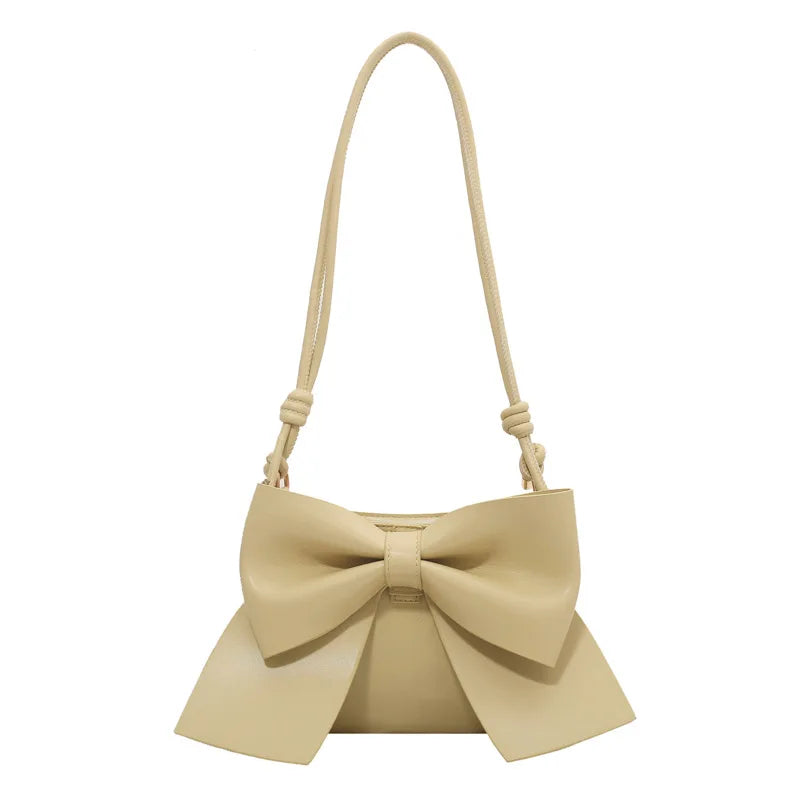 Women's Shoulder Bag Bow Crossbody Bags Leather Handbags Purse
