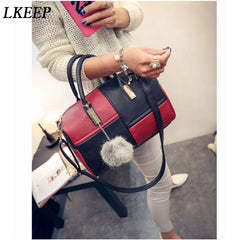 Boston Patchwork PU Leather Women Bag Handbag 969215
