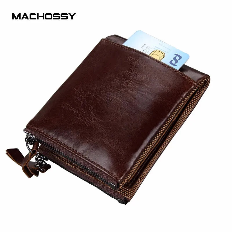 Hot Crazy Horse Real leather men wallets Vintage leather wallet for men cowboy w