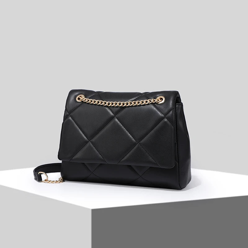 Leather Embroidery Crossbody Bag for Women