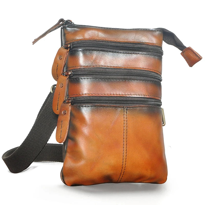 Hot Leather Travel Retro Fanny Waist Belt Bag Chest Pack Sling Bag