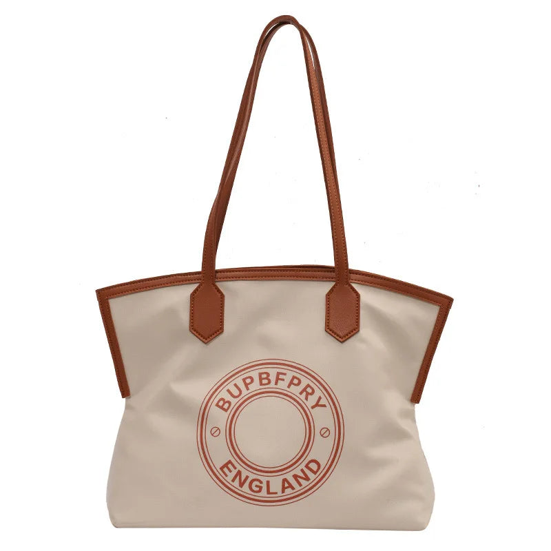 Women's Large Canvas Shoulder Bag High Capacity Wild Ladies Shoulder Bag