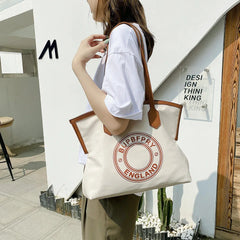 Women's Large Canvas Shoulder Bag High Capacity Wild Ladies Shoulder Bag