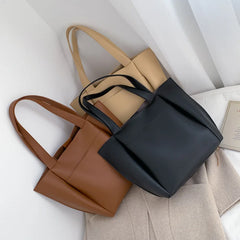 Large Women's Shoulder Bag High PU Leather Wild Bags