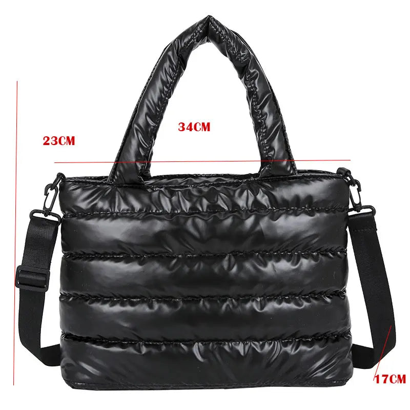 Winter Mobile Space Glove Bag Female Down Jacket Shoulder Handbag