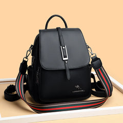 Women's PU Leather Backpack Casual College Style Travel Bag
