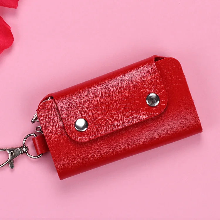 Hot Buckle Keychain Holders Pu Leather Style Key Wallets
