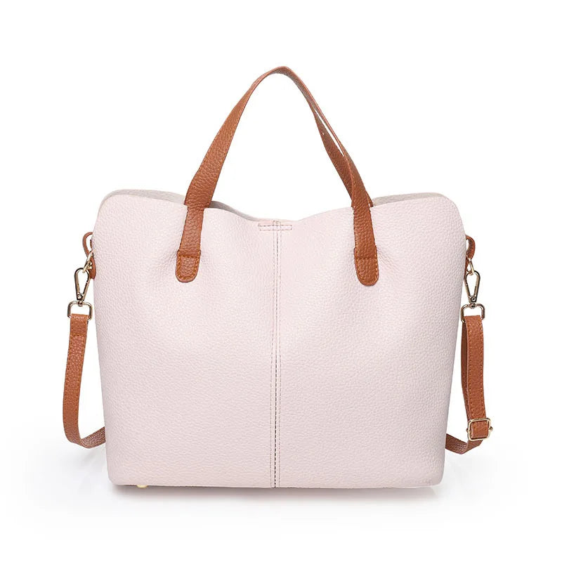 Hot Red Women PU Leather Handbags Large Capacity Shoulder Bags