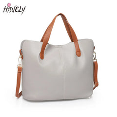 Hot Red Women PU Leather Handbags Large Capacity Shoulder Bags