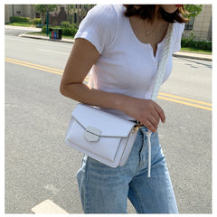 Small Shoulder Crossbody Flap Bag Purse Solid Female Handbag PU Leather Pouch