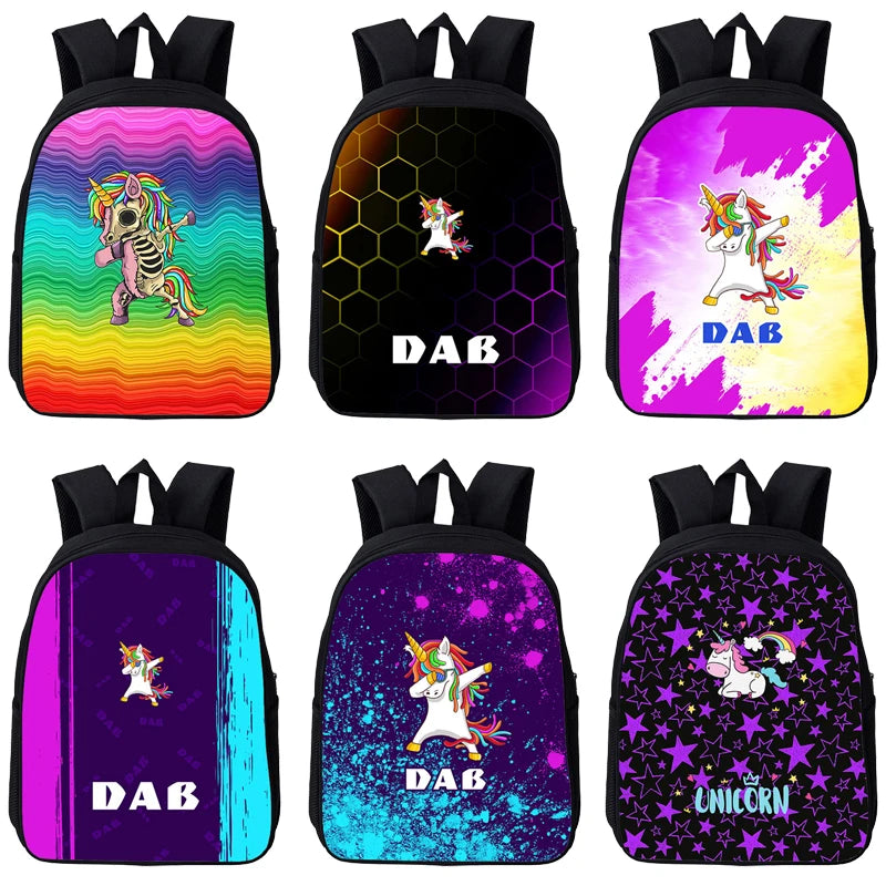 Unicorn Dabbing Rucksack School Bag for Men Women Teens