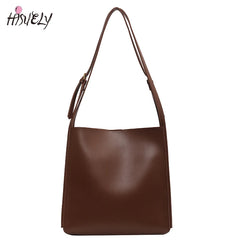 Vintage Female Tote High PU Leather Handbag Large Capacity Shoulder Bags