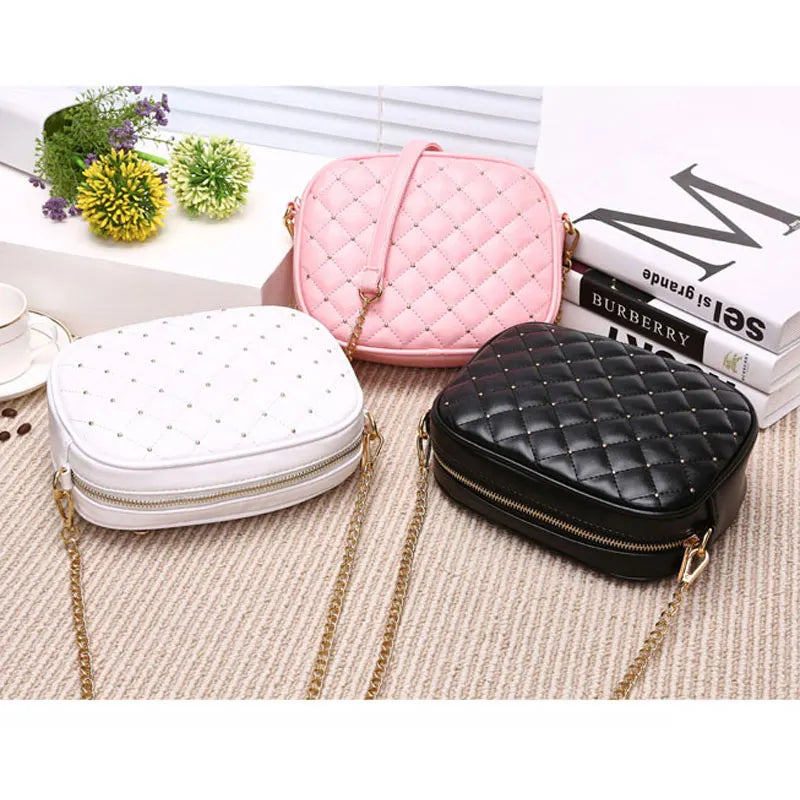 Rivet Chain Strap Crossbody Bags For Women