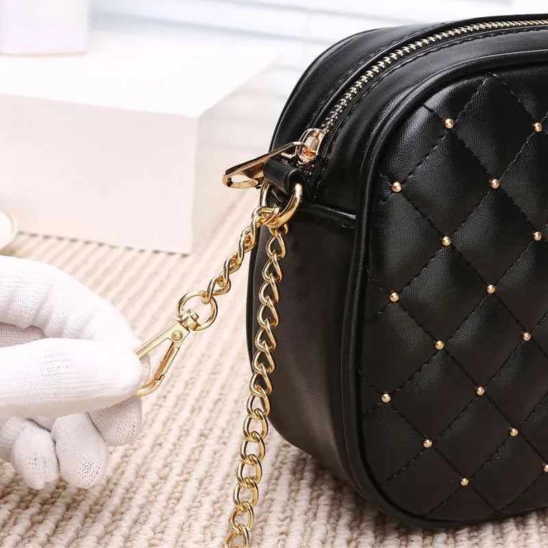 Rivet Chain Strap Crossbody Bags For Women