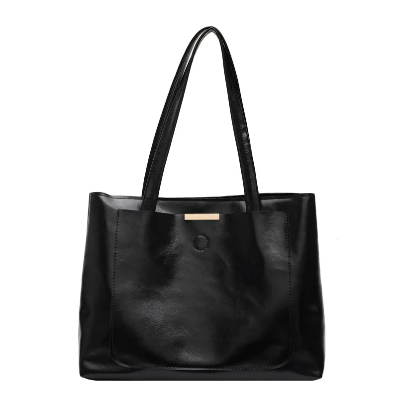 Vintage PU Leather Handbags Large Capacity Shoulder Bags