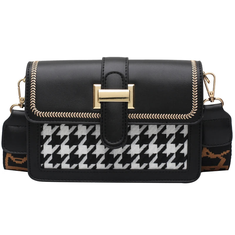 Retro Woolen Square Bag Crossbody Messenger Bag