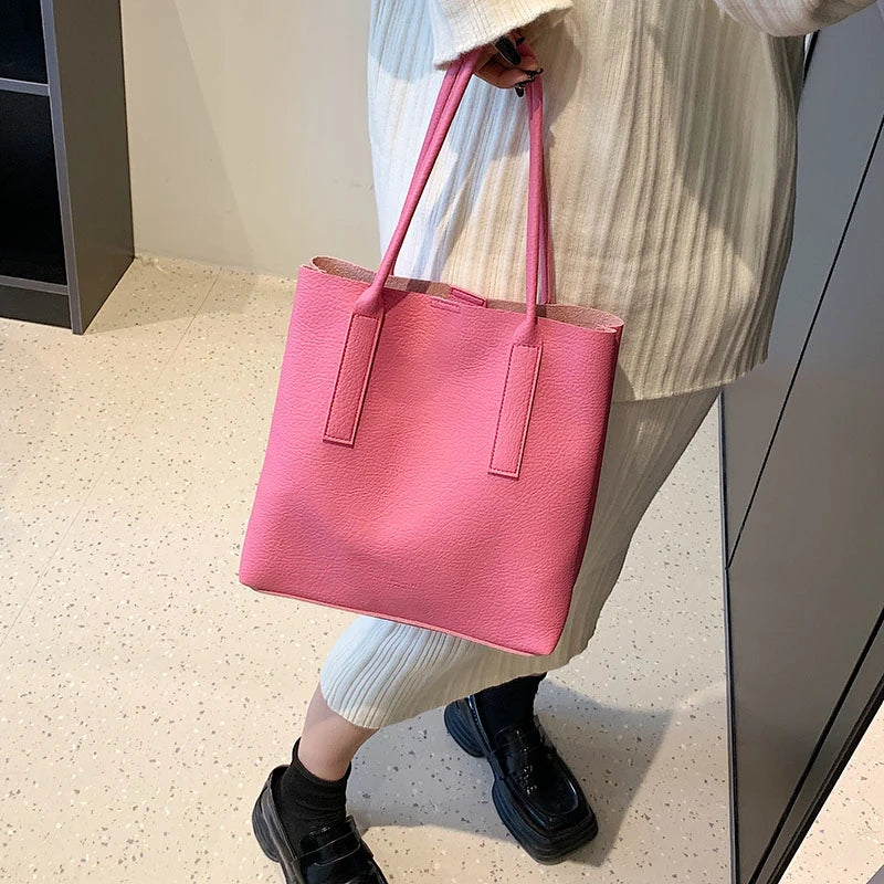 Women's PU Leather Shoulder Bags Handbag Totes