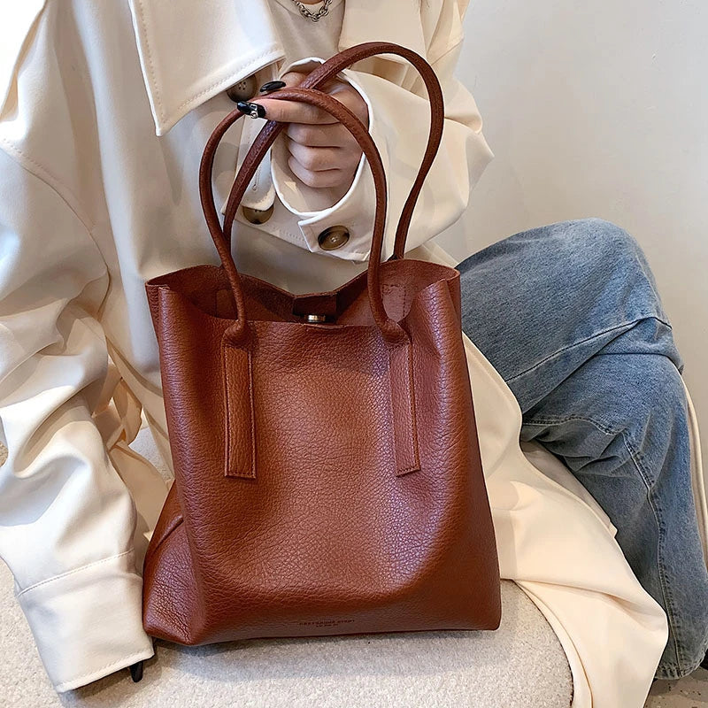 Women's PU Leather Shoulder Bags Handbag Totes