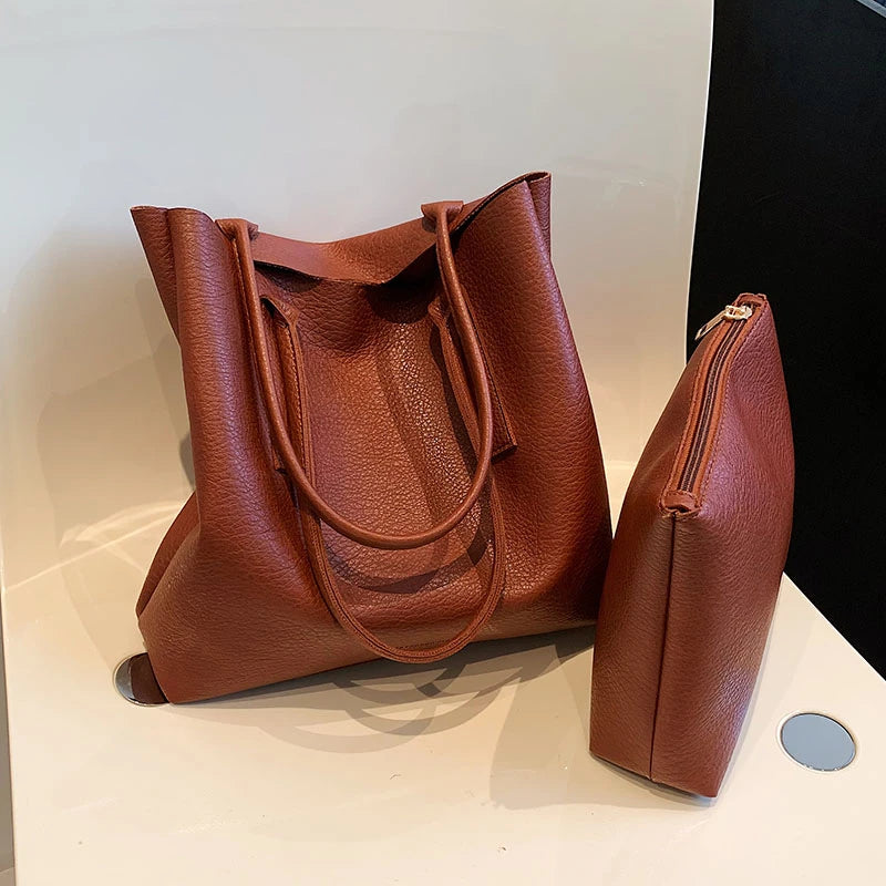 Women's PU Leather Shoulder Bags Handbag Totes