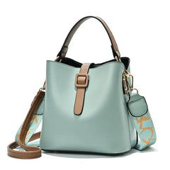 Stylish Wide Strap Bucket Bag for Women
