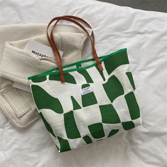 Women's Geometric Pattern Shoulder Bags Large Capacity Tote Bags