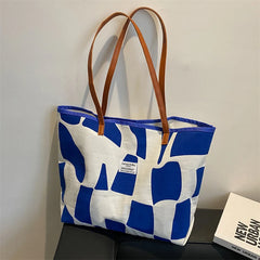 Women's Geometric Pattern Shoulder Bags Large Capacity Tote Bags