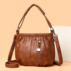 Women's Retro Shoulder Bag Multi-layer Messenger Bag