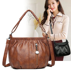 Women's Retro Shoulder Bag Multi-layer Messenger Bag