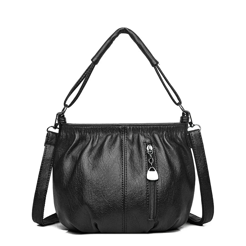 Women's Retro Shoulder Bag Multi-layer Messenger Bag