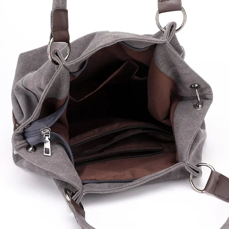 Casual Canvas Shoulder Bag Large Capacity Hobos Bag KL789